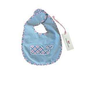 Vineyard Vines Blue and Pink Whale Bib 6-12 months
